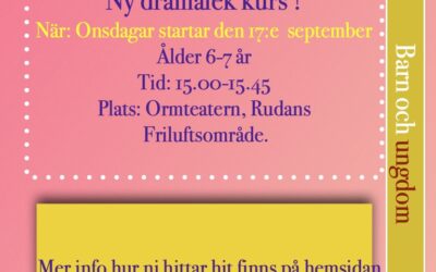 Ny dramakurs för dig 6-7 år!